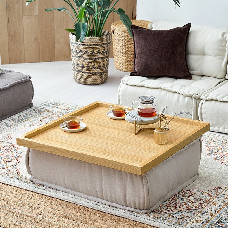 木製 トレー テーブル トレイ お盆 天板 W 75cm D 75cm H 4cm 天然木