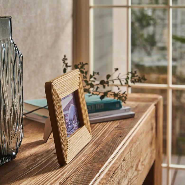 フォトフレーム 写真立て ラタン製 天然素材 縦置き 横置き L判 ポスト