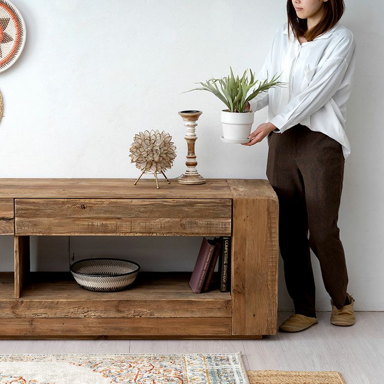 ローボード ディスプレイ台 大型 TVボード W 210cm x D 48cm x H 60cm