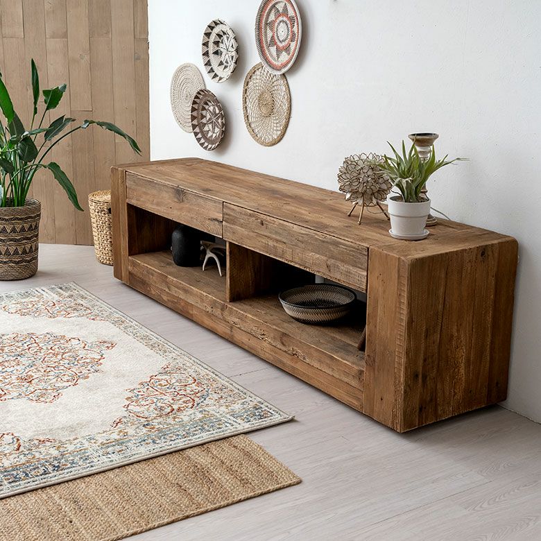 ローボード ディスプレイ台 大型 TVボード W 210cm x D 48cm x H 60cm