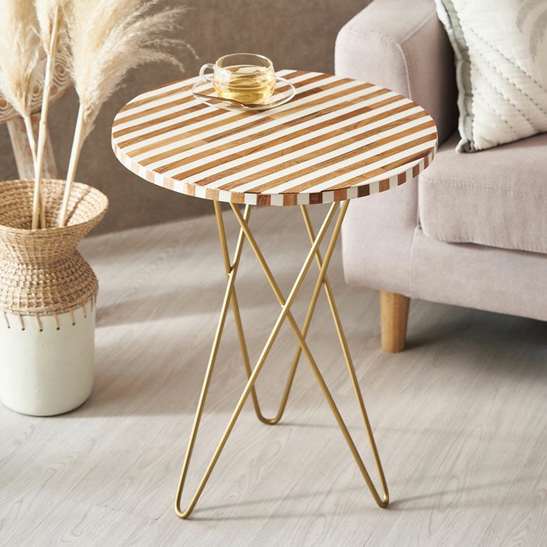 サイドテーブル ラタン コーヒーテーブル ナイトテーブル W 35cm D