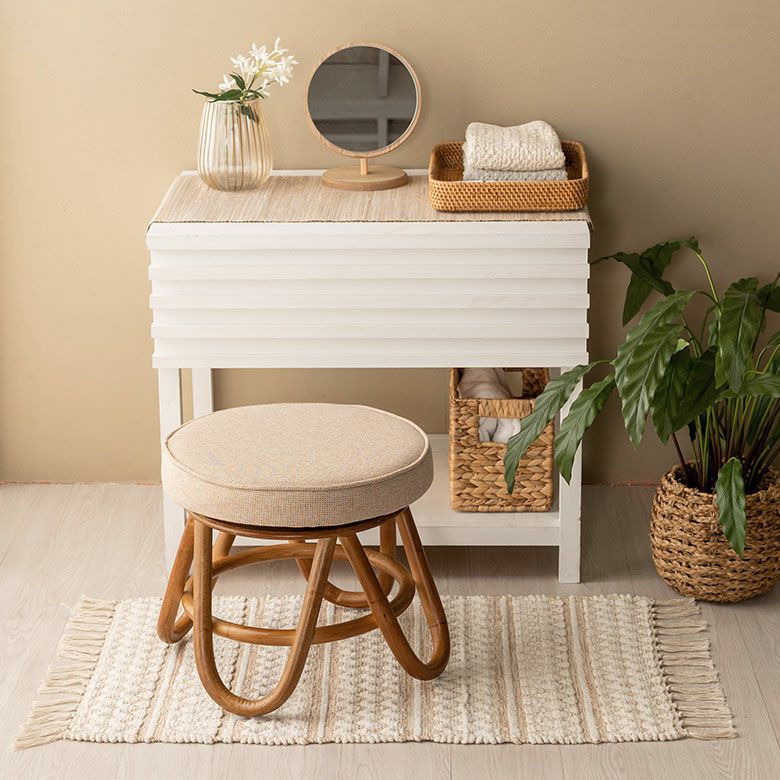 回転 スツール ラタンスツール ラタン 籐 椅子 イス 座面高 35.5cm