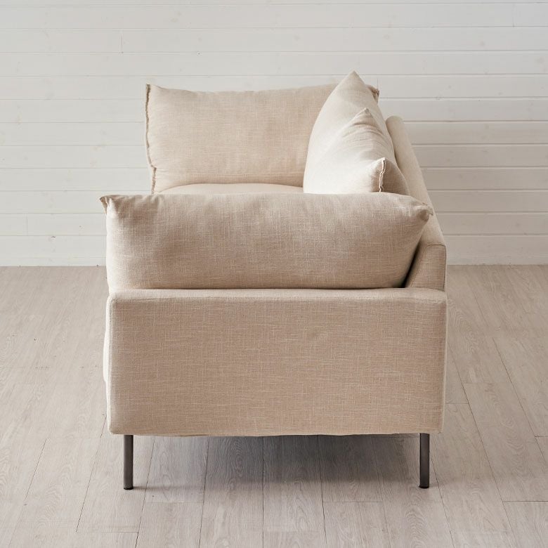 ソファ 2人掛け 二人掛け 2P クッション付 ウッド 木製 約 W 193cm D
