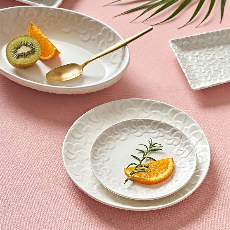 プレート プルメリア オーバルボウル 楕円皿 約 W 25cm D 17cm H 5cm