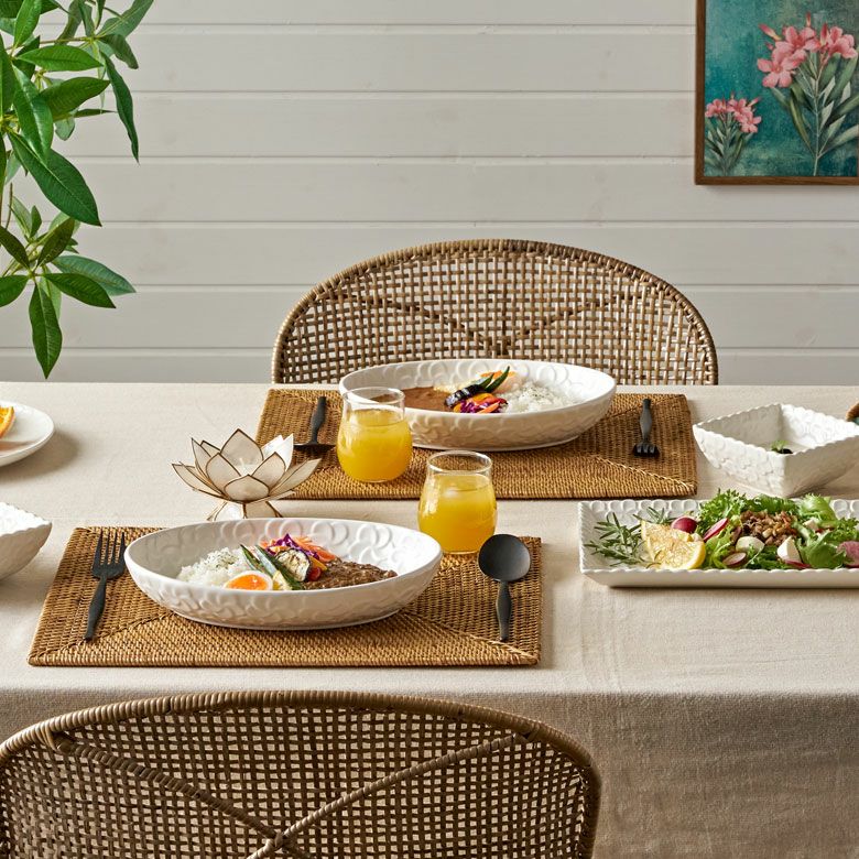 プレート プルメリア オーバルボウル 楕円皿 約 W 25cm D 17cm H 5cm