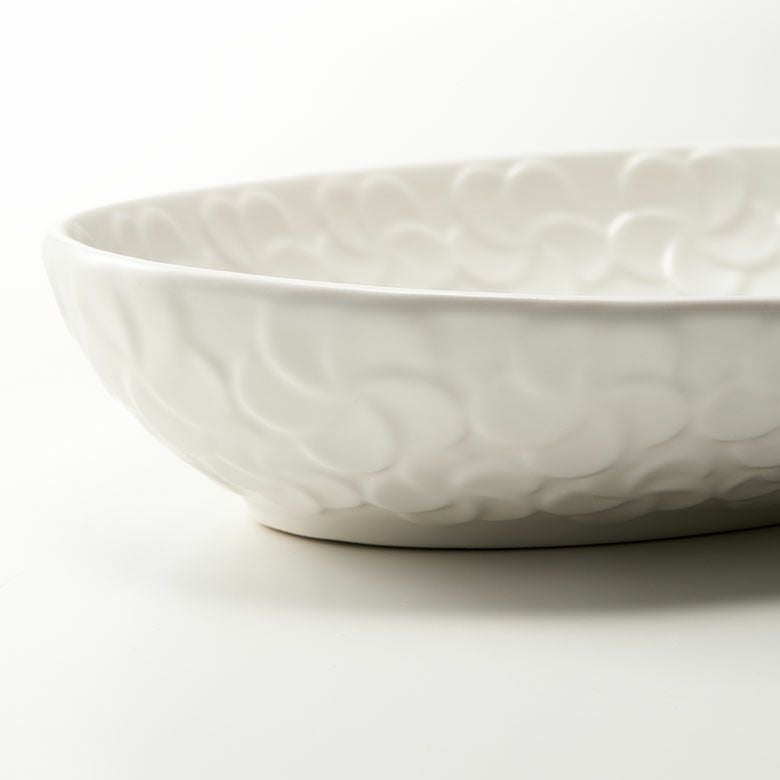 プレート プルメリア オーバルボウル 楕円皿 約 W 25cm D 17cm H 5cm