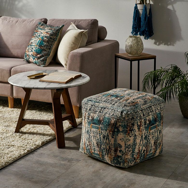 プフ クッション オットマン スツール オールドキリム風 正方形 約 W