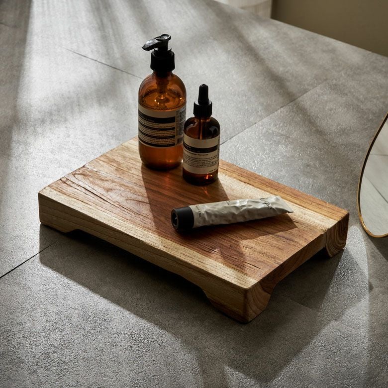 トレー トレイ ディスプレイ チーク ウッド 木 天然木 約 W 30cm D