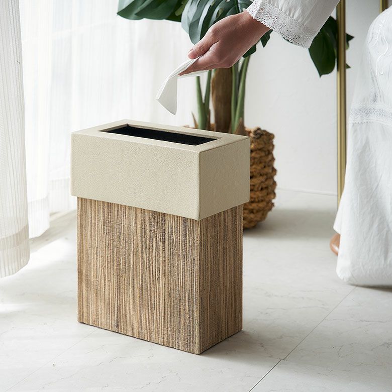 ゴミ箱 ごみ箱 ダストボックス 四角 長方形 ウォーターヒヤシンス 約 W