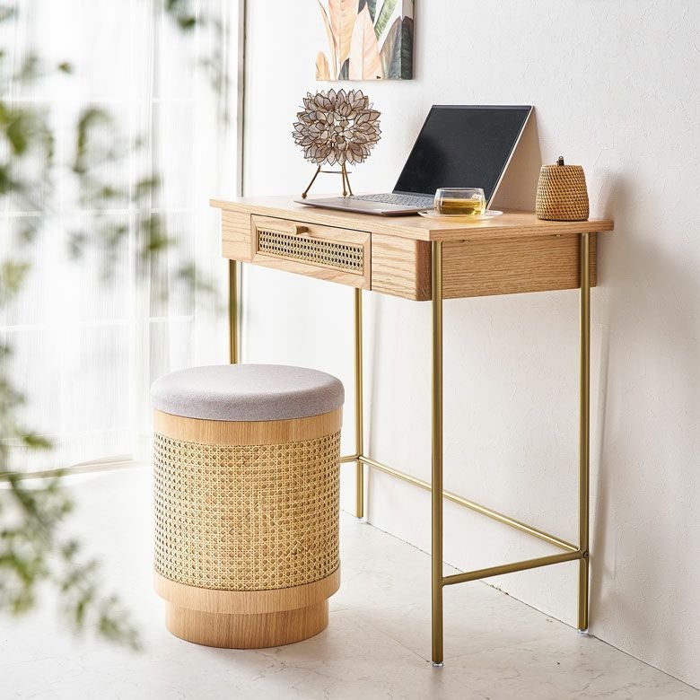 収納スツール スツール チェア 椅子 いす イス 丸型 円 ラタン 籐