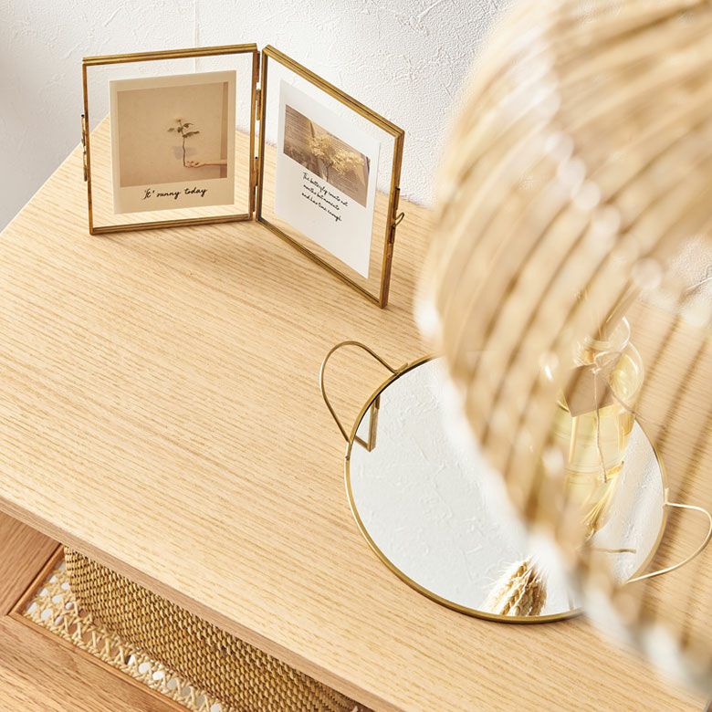 シェルフ 3段 オープンシェルフ ラック 収納棚 棚 ラタン 籐 ウッド