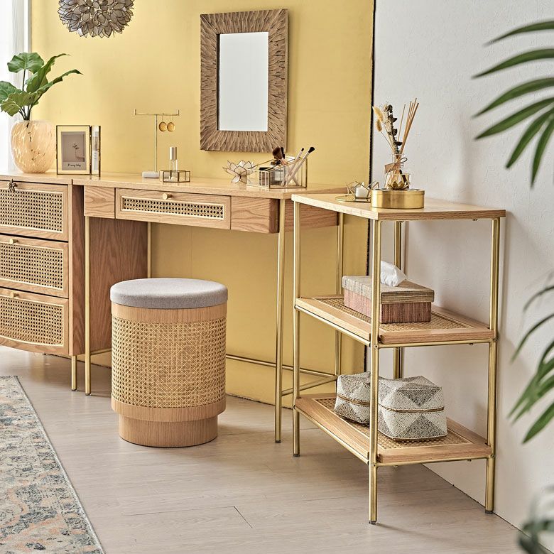 シェルフ 3段 オープンシェルフ ラック 収納棚 棚 ラタン 籐 ウッド