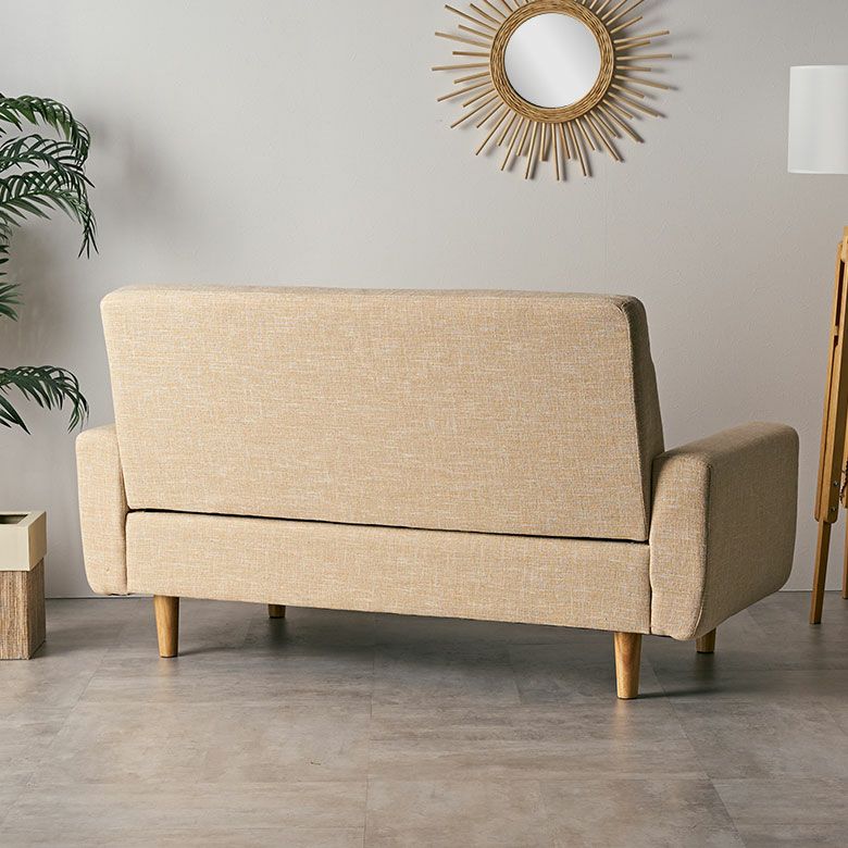 ソファ 2人掛け 二人掛け 2P 天然木 ウッド 木製 W 150cm D 78cm H