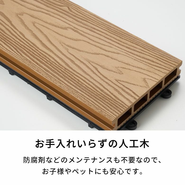 ジョイントするだけ簡単DIY！人工木ウッドデッキパネルでおうち