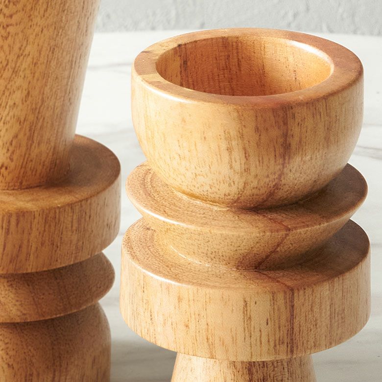 キャンドルホルダー 木製 キャンドル ホルダー Mサイズ ウッド 天然木