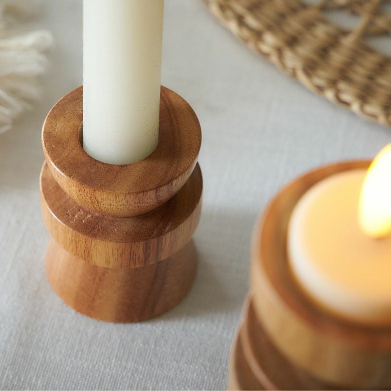 キャンドルホルダー 木製 キャンドル ホルダー Sサイズ ウッド 天然木