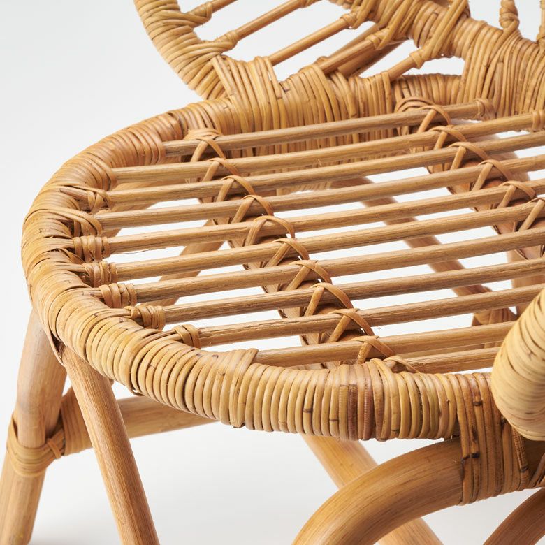 チェア ラタン 籐 天然素材 椅子 いす イス フラワー 花 約 W 62cm D