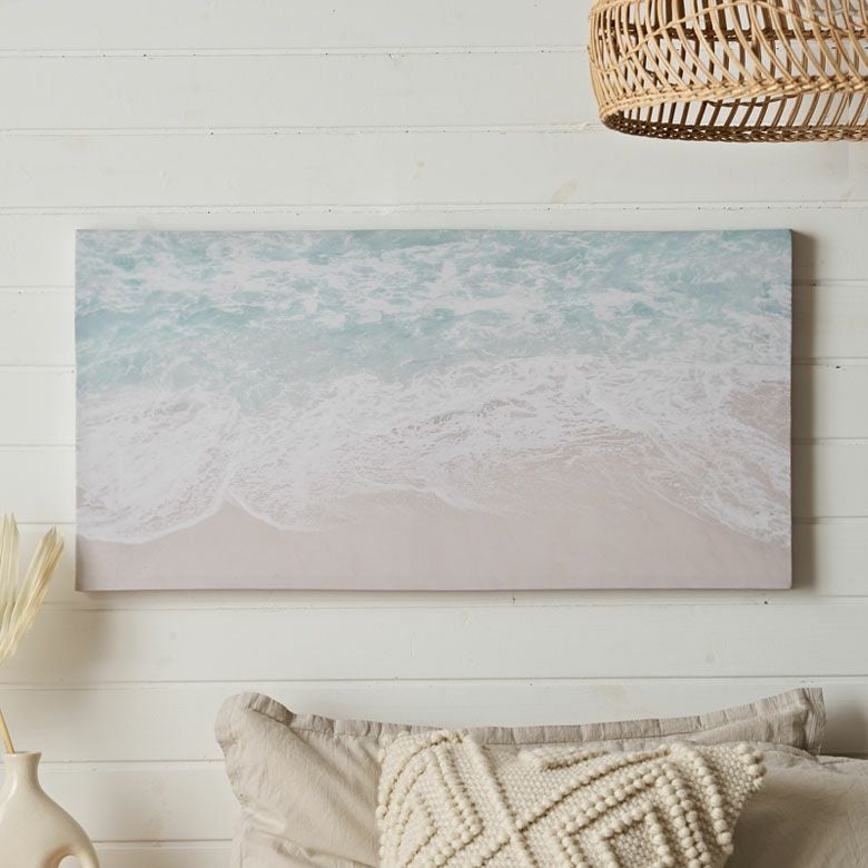 アートパネル 海 波 海岸 砂浜 海辺 キャンパス パネル 約 W 80c...