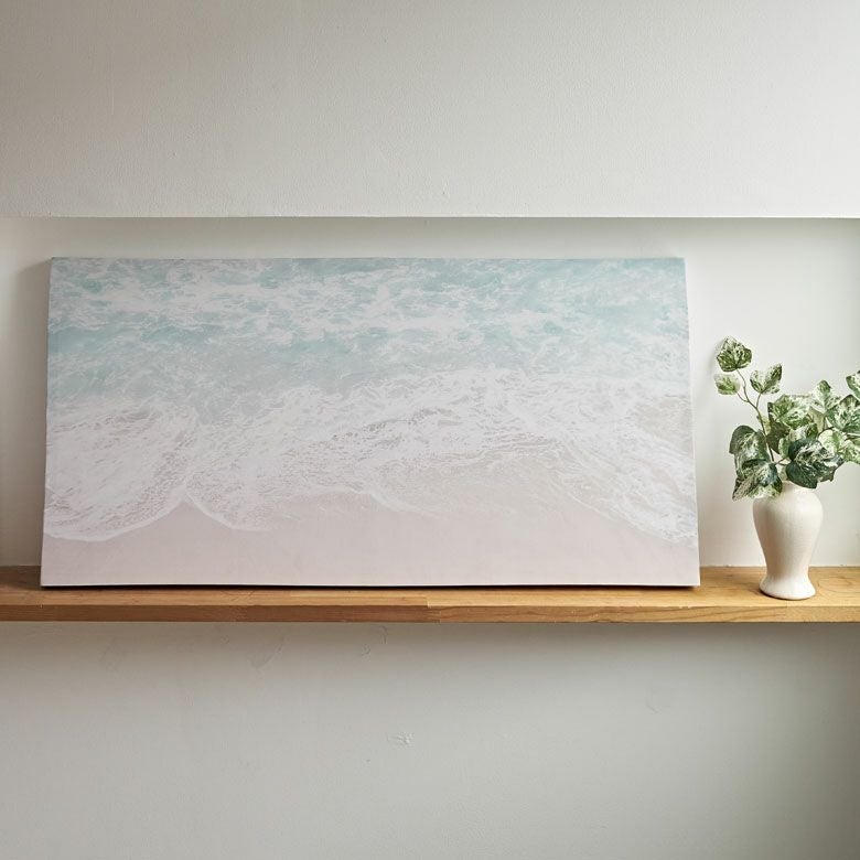 アートパネル 海 波 海岸 砂浜 海辺 キャンパス パネル 約 W 80cm D