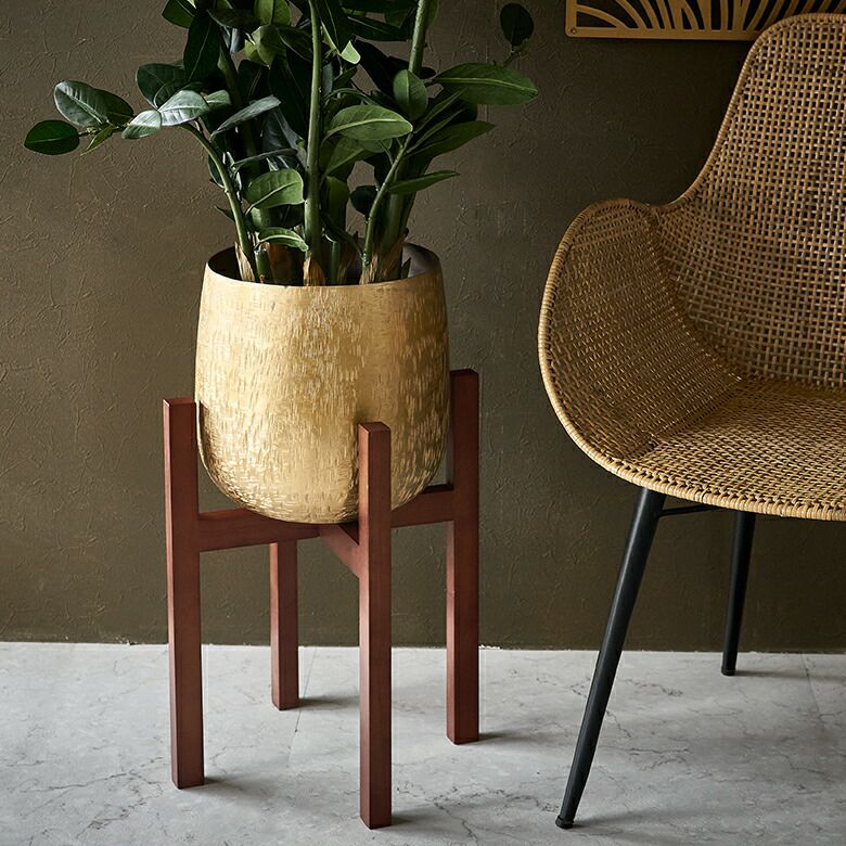 プランターカバー アルミポット アルミニウム 金属 メタル 8号鉢 底穴