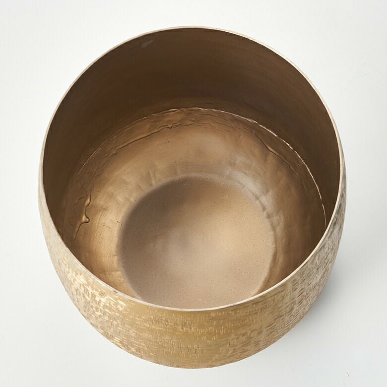 プランターカバー アルミポット アルミニウム 金属 メタル 8号鉢 底穴