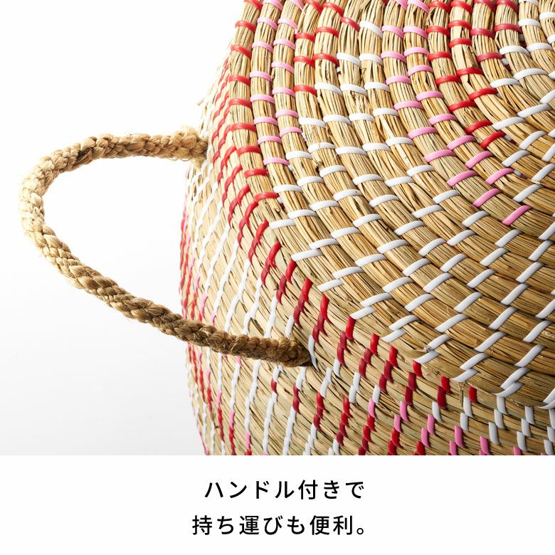 バスケット ふた付き 持ち手付き かごバスケット シーグラス 約 W 41cm
