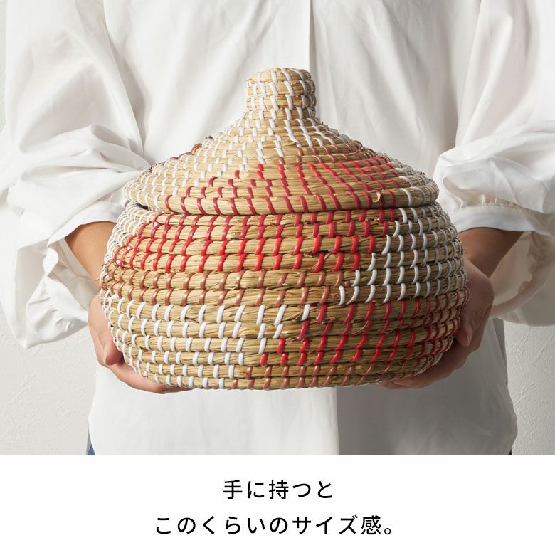 バスケット ふた付き かごバスケット ポット シーグラス 約 W 26cm D