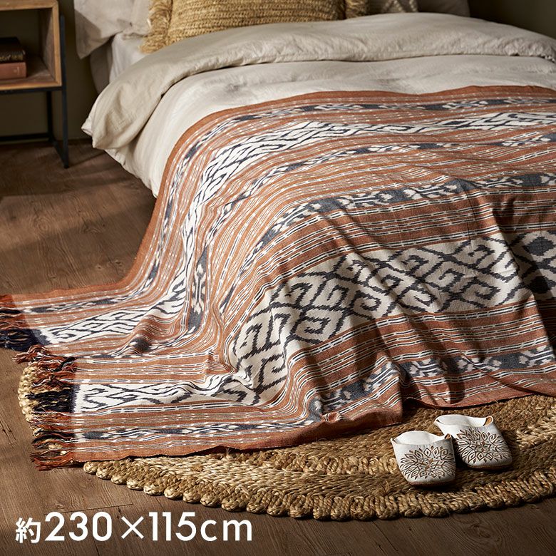 イカット タペストリー ウォールデコレーション 約 W 234cm D 115cm H