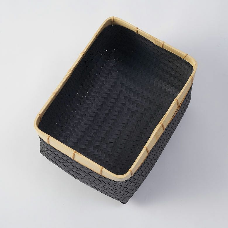 Fromバリ　バンブービーズバスケット3点セット バスケット 3個セット かご 27.6L バンブー 竹 プラスチック 約 W 40cm