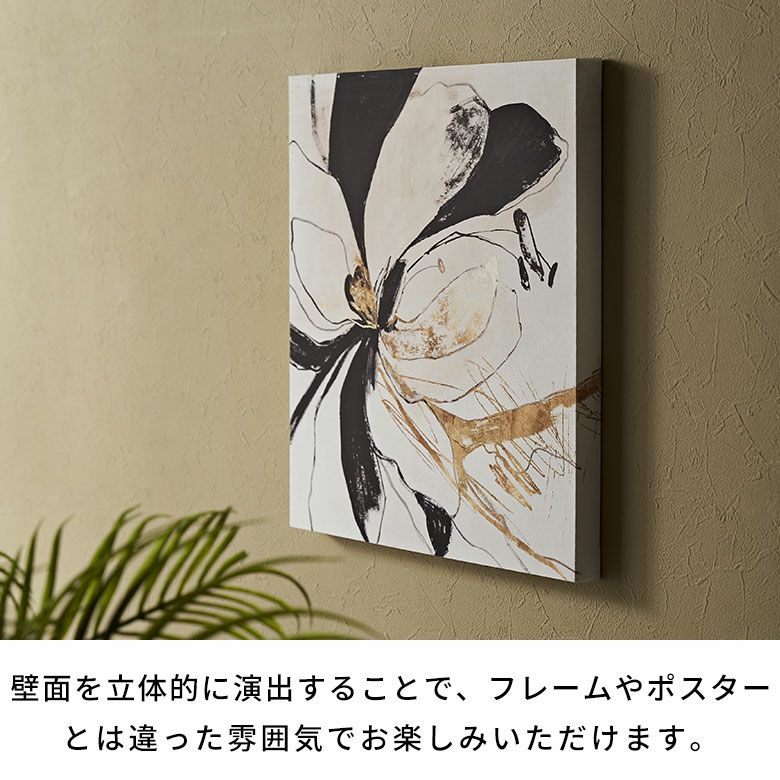 アートパネル フラワー 花 キャンパス パネル 約 W 40cm D 40cm H 2.7