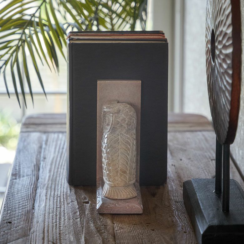 ブックエンド ストーン 天然石 本立て ブックスタンド 約 W 13cm D 7cm