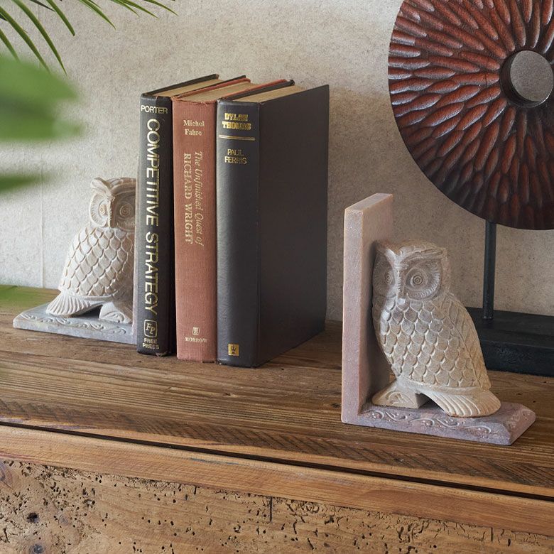 ブックエンド ストーン 天然石 本立て ブックスタンド 約 W 13cm D 7cm