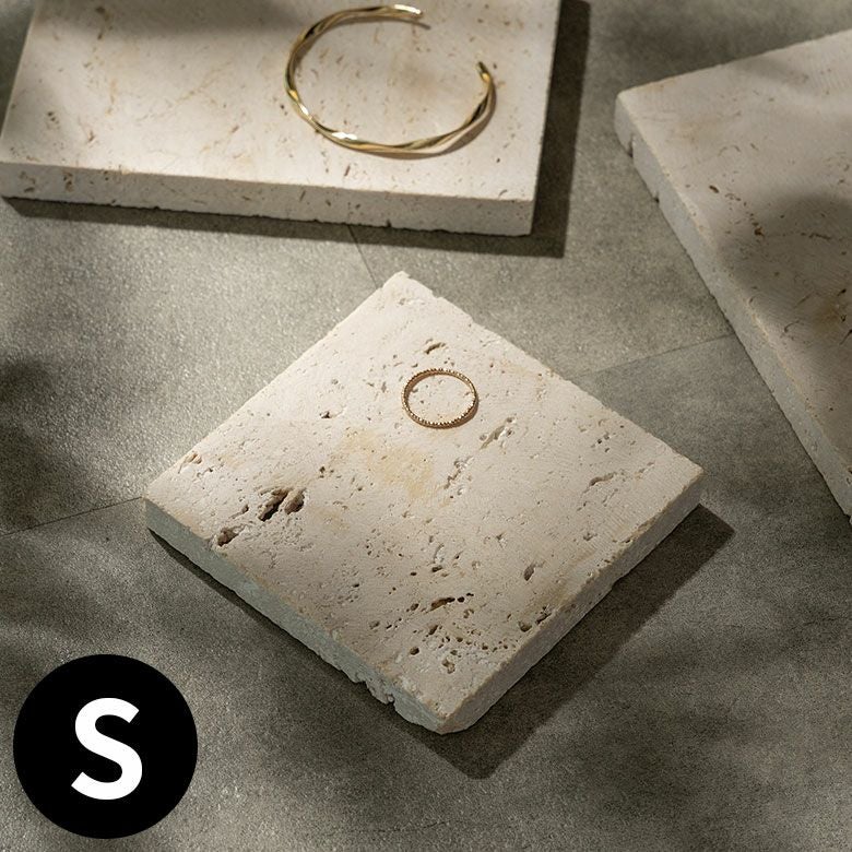 大理石 トレー ストーン 天然石 プレート トレイ 約 W 10cm D 10cm H