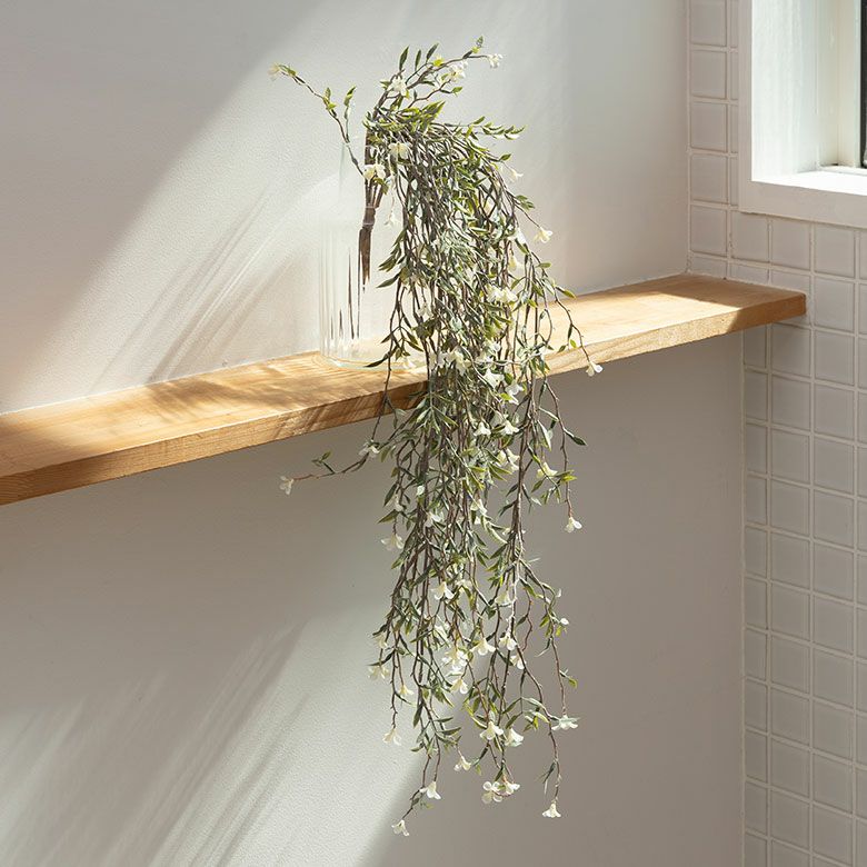 フェイクグリーン ホワイト フラワー 高さ 75cm 観葉植物 グリーン 花