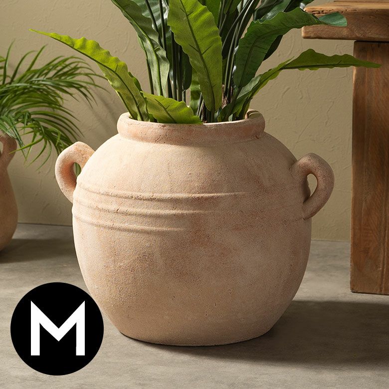 プランターカバー 鉢カバー テラコッタ 素焼き 陶器 約 W 43cm D 33cm