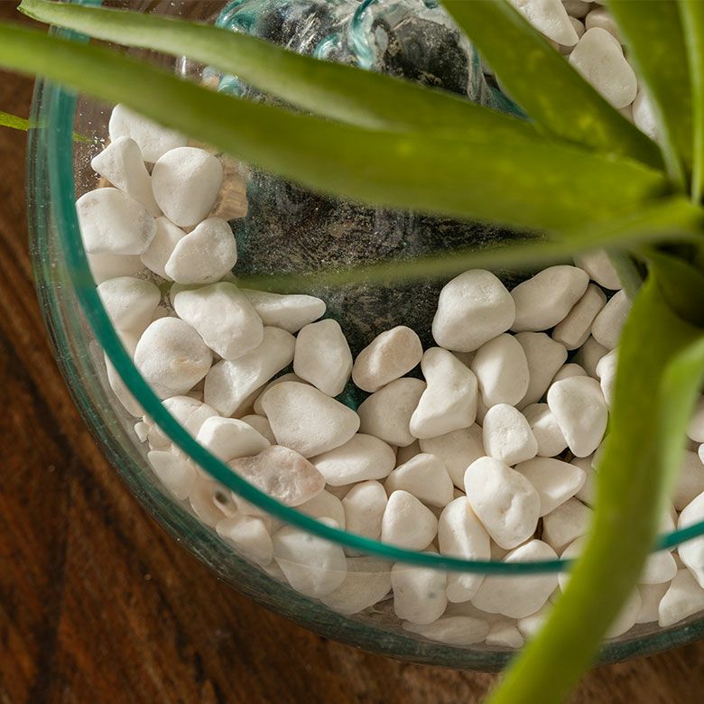 マルチングストーン 天然石 300g 化粧石 飾り石 ホワイト ブラック