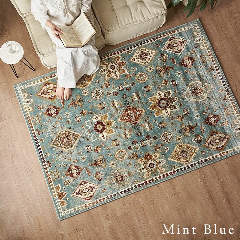 ラグ ラグマット ウィルトン織 クラシック 柄 エジプト製 約 130×190cm