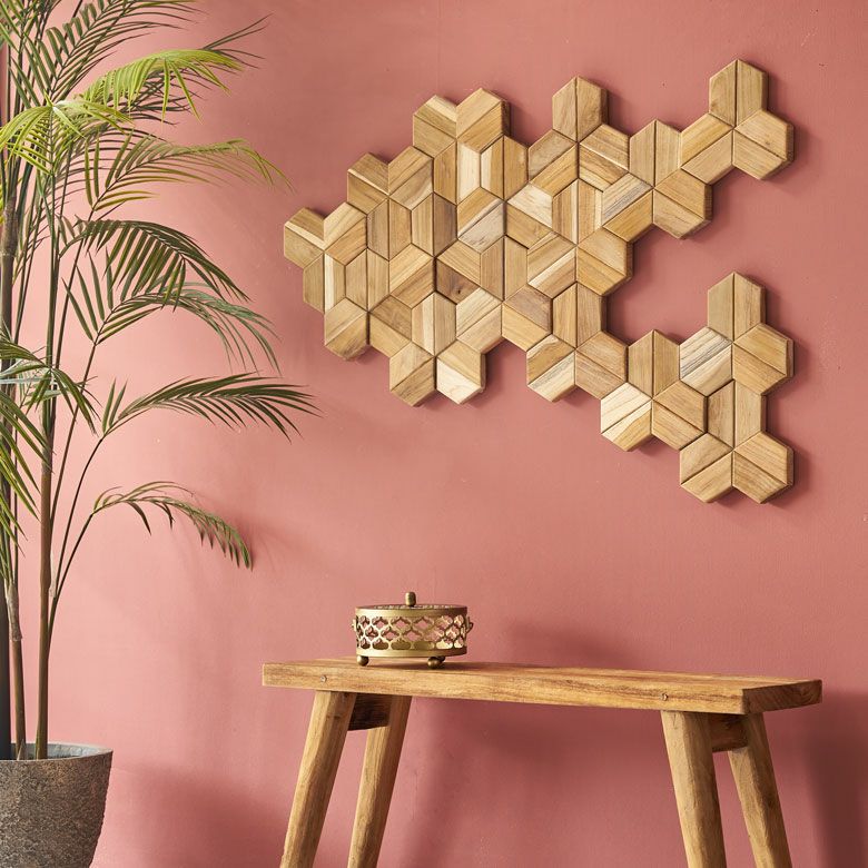 ウォールパネル 壁材 56枚 天然木 木製 木材 チークウッド 約 W 16cm D