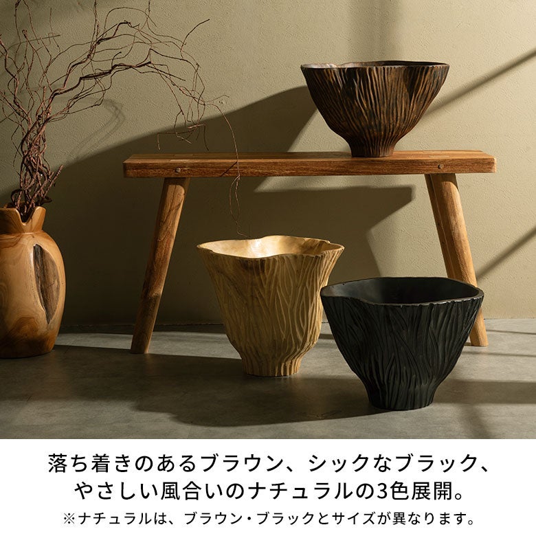 ボウル木製チークウッドトレイトレー約W27cmD22cmH20cmウッドボウルデコレーショントレイダイニングテーブルディスプレイアート収納小物入れナチュラルフルーツバスケットオブジェおしゃれ北欧リゾート雑貨インテリアアジアン[14055]