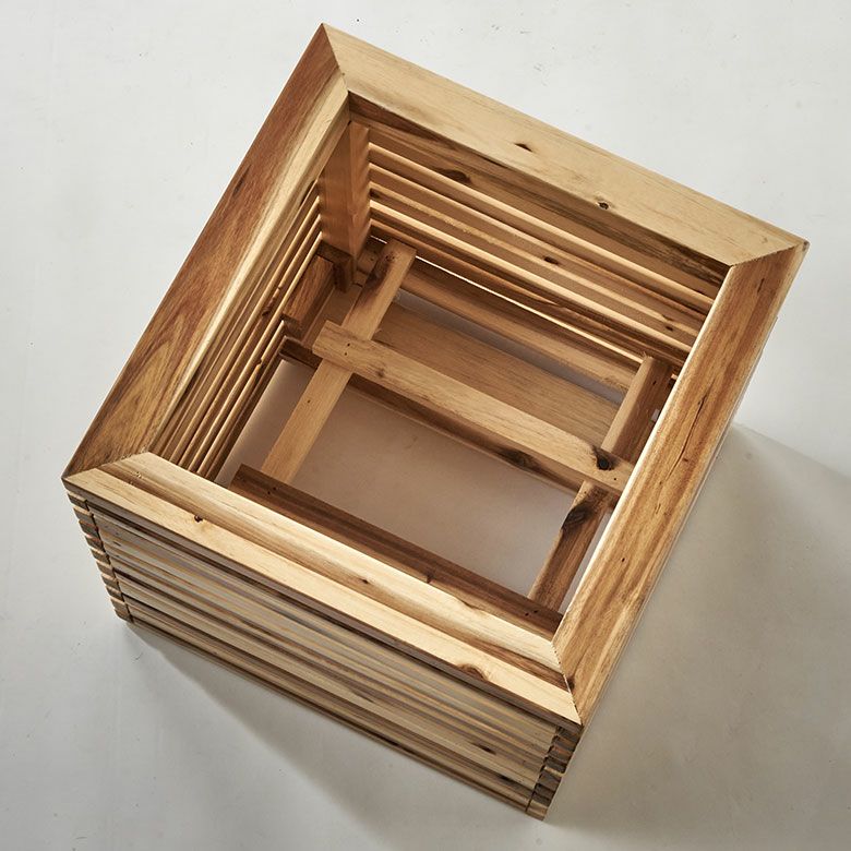 プランターカバー プランターボックス 木製 ウッド 天然木 アカシア M