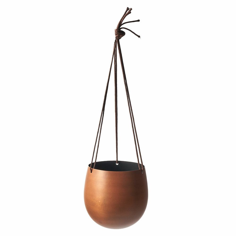 吊り下げて植物を愉しむ金属製ハンギングポット 4号サイズ 約15.5cm角
