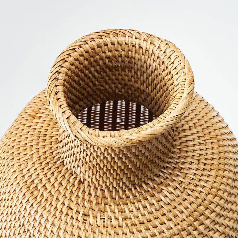 バスケット かご バンブー 竹 深型 壺 つぼ 約 W 29cm D 29cm H 40cm