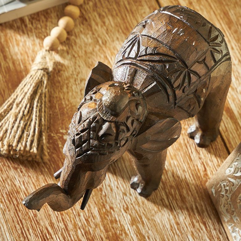 オブジェ 象 Mサイズ 大人 置き物 飾り 置物 装飾 約 W 23cm D 8cm H