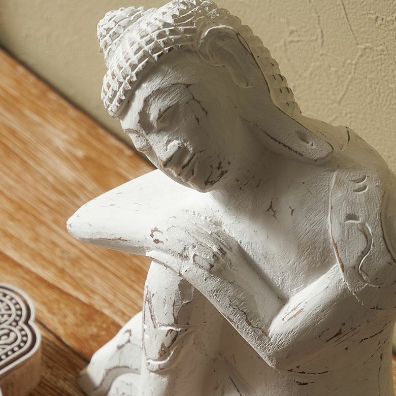 オブジェ 仏陀 ブッダ 仏像 置き物 飾り 置物 装飾 約 W 18cm D 15cm H