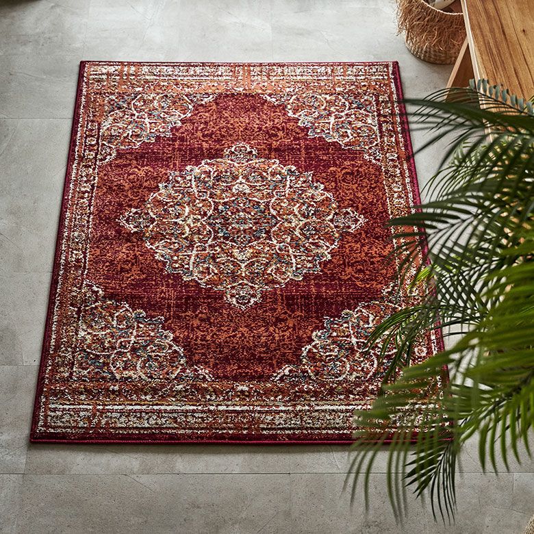 ラグ ラグマット 約 100×140cm 長方形 エジプト製 ペルシャ 絨毯風