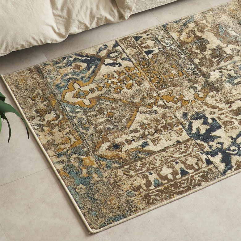 ラグ ラグマット 約 100×140cm 長方形 エジプト製 ペルシャ 絨毯風