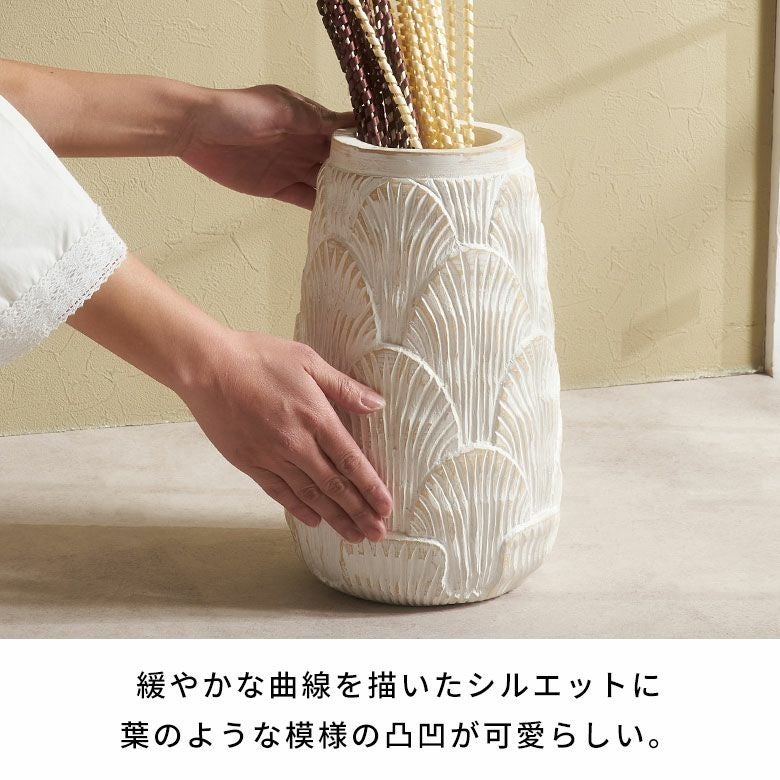 フラワーベース 花瓶 花びん 造花 フェイク グリーン 約 W 17cm D 17cm