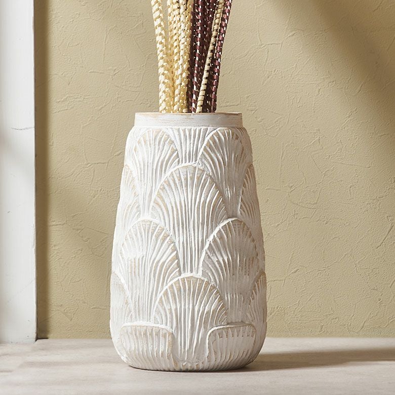 フラワーベース花瓶花びん造花フェイクグリーン約W17cmD17cmH30cm木製天然木ウッド大きめ大型花器室内花入れドライフラワー置き物オブジェフラワーアレンジメントフラワーベースおしゃれ北欧リゾートインテリア雑貨アジアン[14097]