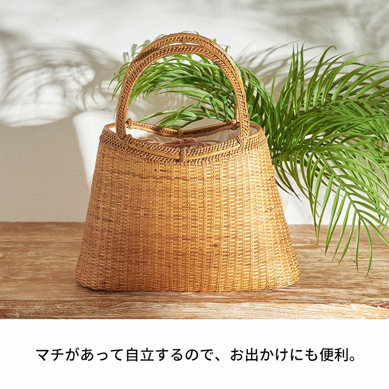 かごバッグ バリ島 アタバッグ 浴衣 巾着付き バッグ バリ アジアン