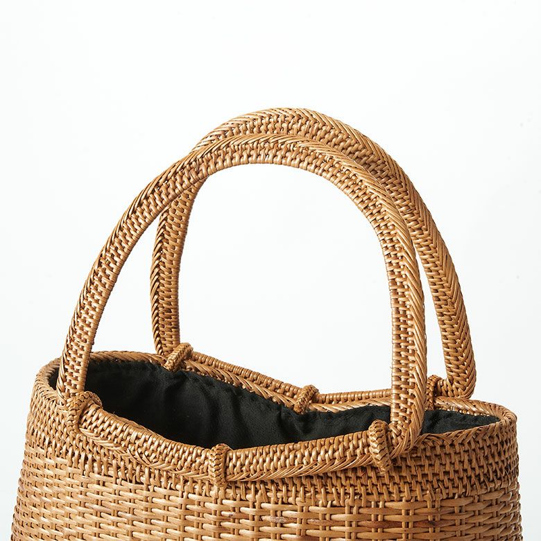 かごバッグ バリ島 アタバッグ 浴衣 巾着付き バッグ バリ アジアン